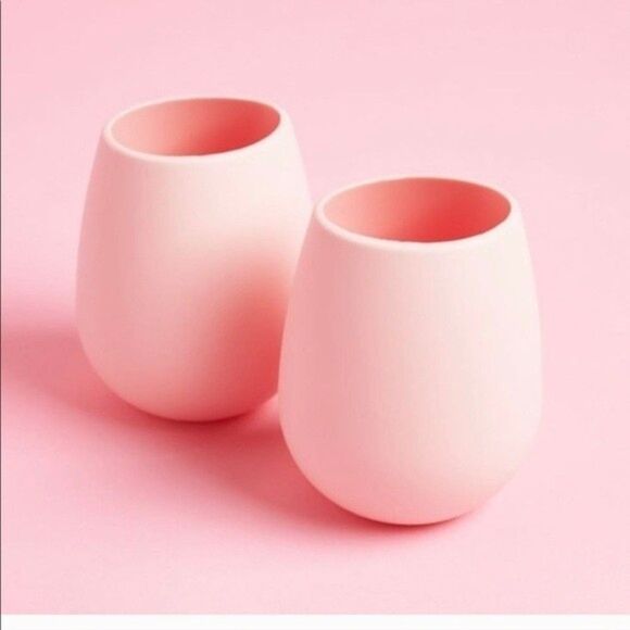 Odeme Pink Silicone Wine Glasses - Picture 2 of 6
